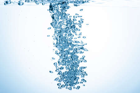 Underwater bubbles, light blue background