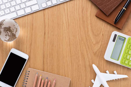 Trip plan. Text space background frame.の写真素材