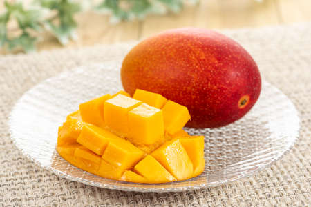Well ripe fresh mango fruit.の写真素材