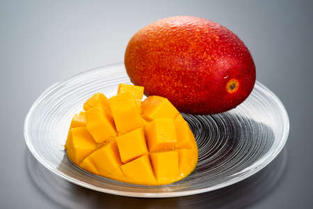 Well ripe fresh mango fruit.の写真素材