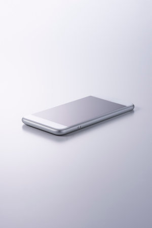 Smartphone on a white background. Close-up.の写真素材