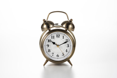 alarm clock on white background.