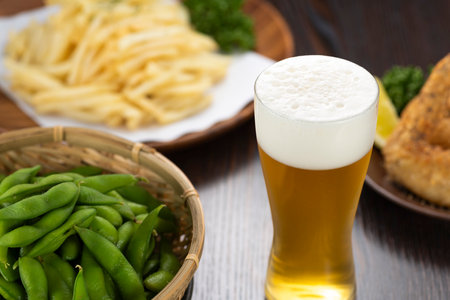 Beer and Japanese izakaya cuisineの写真素材