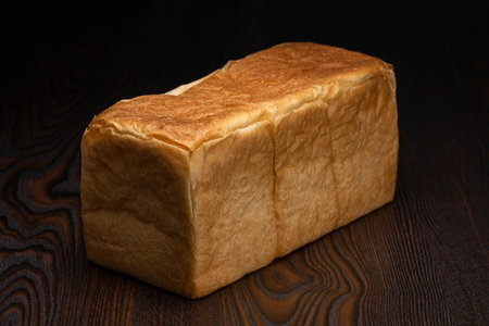 A loaf of bread on the tableの写真素材