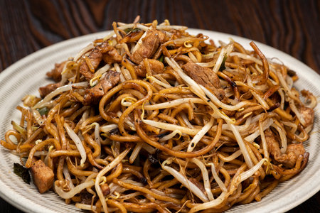 Japanese local food Hita-yakisoba. Hita City, Oita Prefecture.の写真素材
