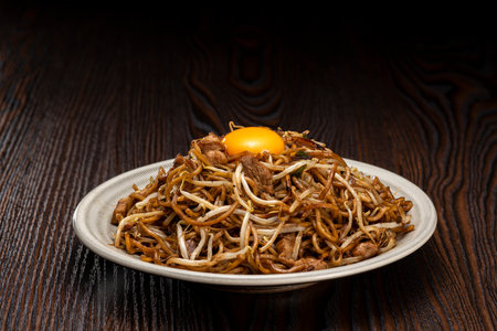 Japanese local food Hita-yakisoba. Hita City, Oita Prefecture.の写真素材