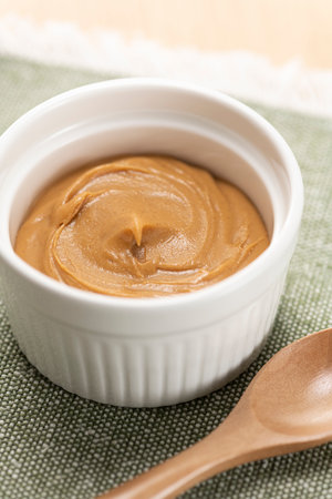 Peanut butter in a small bowl