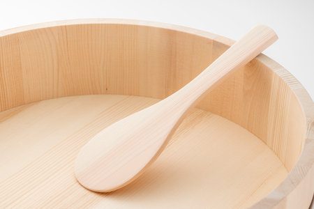 A sushi oke that makes vinegared rice for sushi.の写真素材