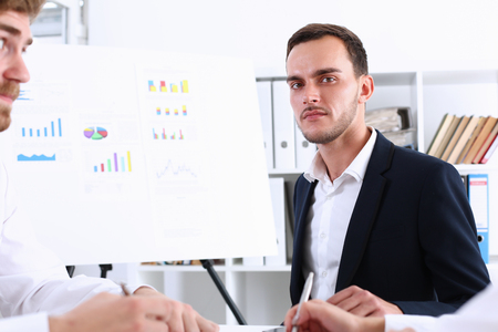 Training the employee with the help of third-party hired lecturers to help solve problems and responsibilitiesの写真素材