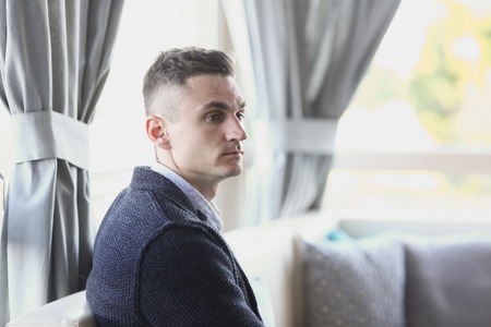 Portrait of a young attractive businessmanの写真素材