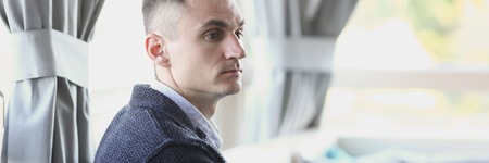 Portrait of a young attractive businessmanの写真素材