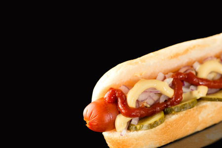 Hotdog in the lower right corner forの写真素材