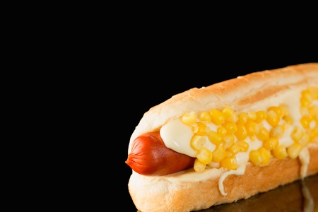 Hotdog in the lower right corner forの写真素材