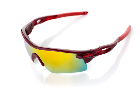 Sport glasses isolated on whiteの写真素材