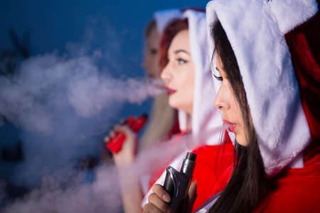 A group woman in a Santa suitの写真素材