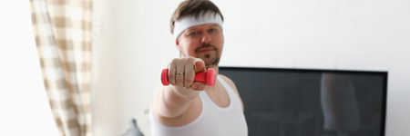 Young attractive man engaged in fitnessの写真素材