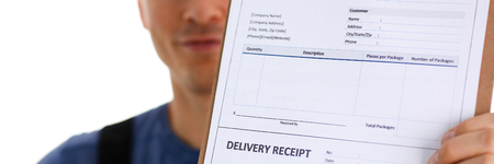 Specialist courier delivery service offers one personの写真素材