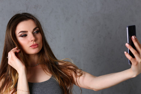 Beautiful european woman portraitの写真素材