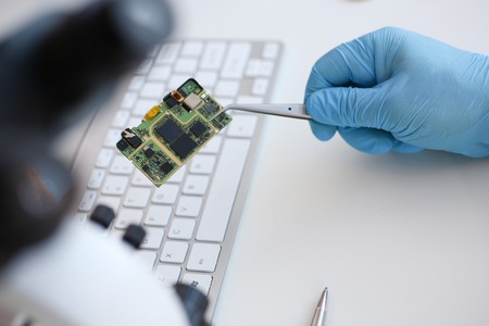 An employee of computer repair service