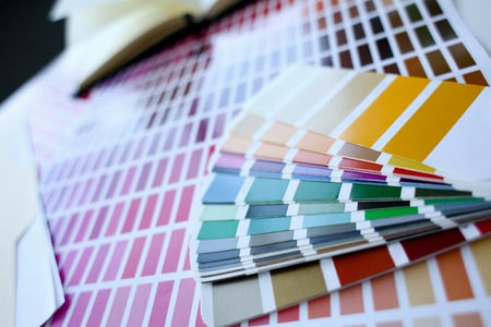 Color print of pantone statistics offsetの写真素材