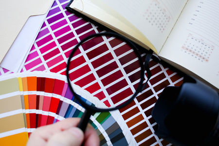 Color print of pantone statistics offsetの写真素材