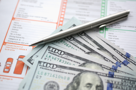 The silver pen is on the internationalの写真素材