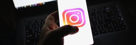 Minsk, Belarus - January 07, 2019 : Instagram logo at smartphone display