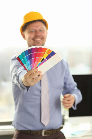 Architector Standing with Color Bands Samplesの写真素材