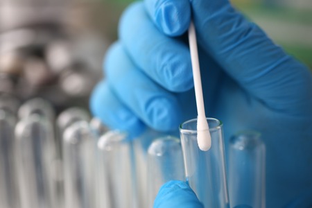 Forensic scientist conducting criminalの写真素材