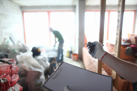 Builder noting estimateの写真素材