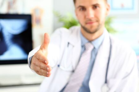 Doc showing somethingの写真素材