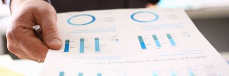 Auditor Calculating Tax Income Using Business Dataの写真素材