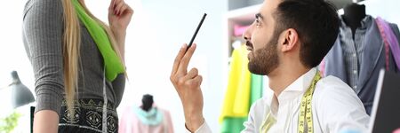 Tailoring Process Fashion Outfit Creating Conceptの写真素材