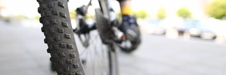 Bicycle man background. Sport equipment. Summer travel. Extreme sport competition race lifestyle.