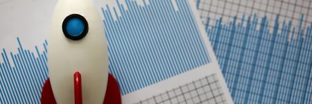 Close-up of important high standard graphs used to calculate important information for profitable business corporation investment forwarding cooperative movements. Reports sale conceptの写真素材