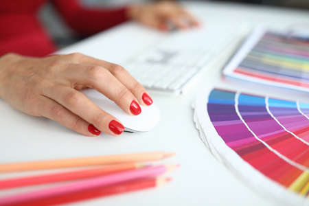 Selection of colors for clothes. Preparation of the layout and color palette for the photographer
