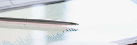 On table is a keyboard tablet and diary. Remote education and training coursesの写真素材