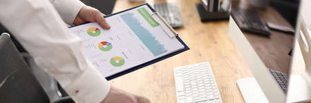 Symbols, signs and successful analysis and market statistics in charts and diagramm.