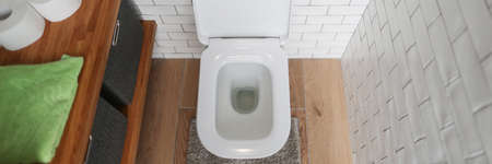 Bathroom with toilet and washbasin. Basic requirements for public restrooms