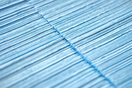 Blue disposable medical wipes in box closeupの写真素材