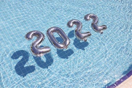 New year on vacation in hotelの写真素材