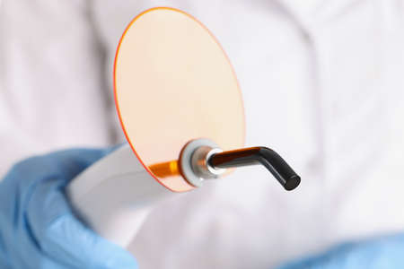 Dentist professional equipment for tooth whitening or cleanse procedureの写真素材