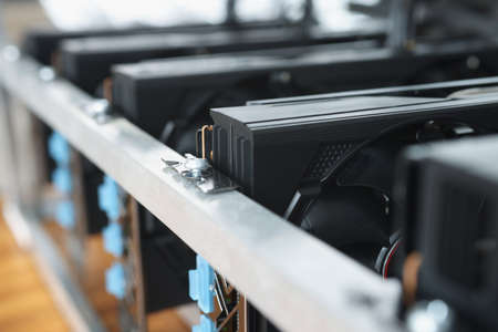 Computer processor with focus on metal detail of itの写真素材