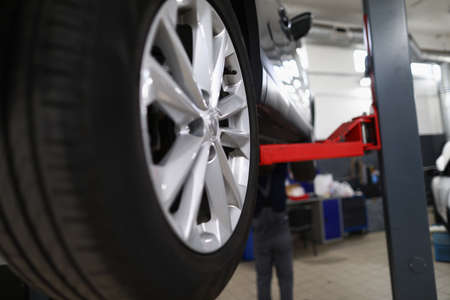 Automobile tire new changed detail of machine in service centre