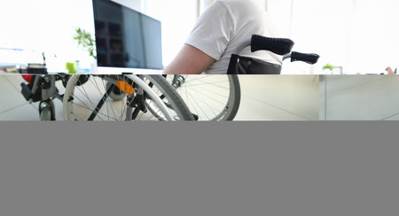 Male working using pc