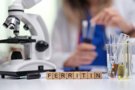 A Detailed Scientific Study of Ferritin Conducted with a Microscope and Laboratory Equipment