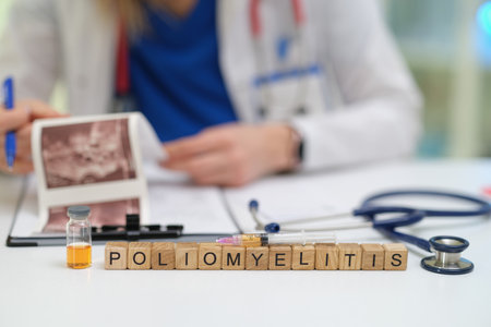 Polio Awareness Initiatives and Comprehensive Medical Assessments in Healthcare Settingの写真素材