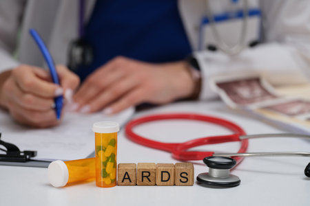 A Healthcare Professional is Examining Various ARDS Treatment Options for Patients Needs and Healthの写真素材