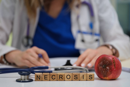 Doctors Desk An InDepth Exploration of Necrosis in the Fields of Medicine and Healthの写真素材