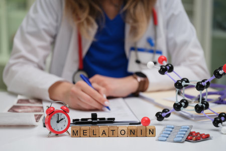 Investigation and analysis of melatonin research and science within healthcare environmentsの写真素材